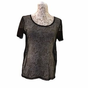 Fossil black sheer  top sz M